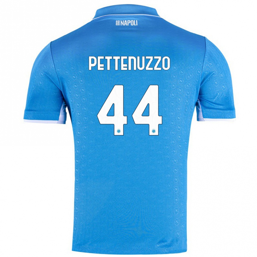 Gyermek Labdarúgás Tecla Pettenuzzo #44 Ég Kék Hazai Jersey 2024/25 Mez Póló Ing