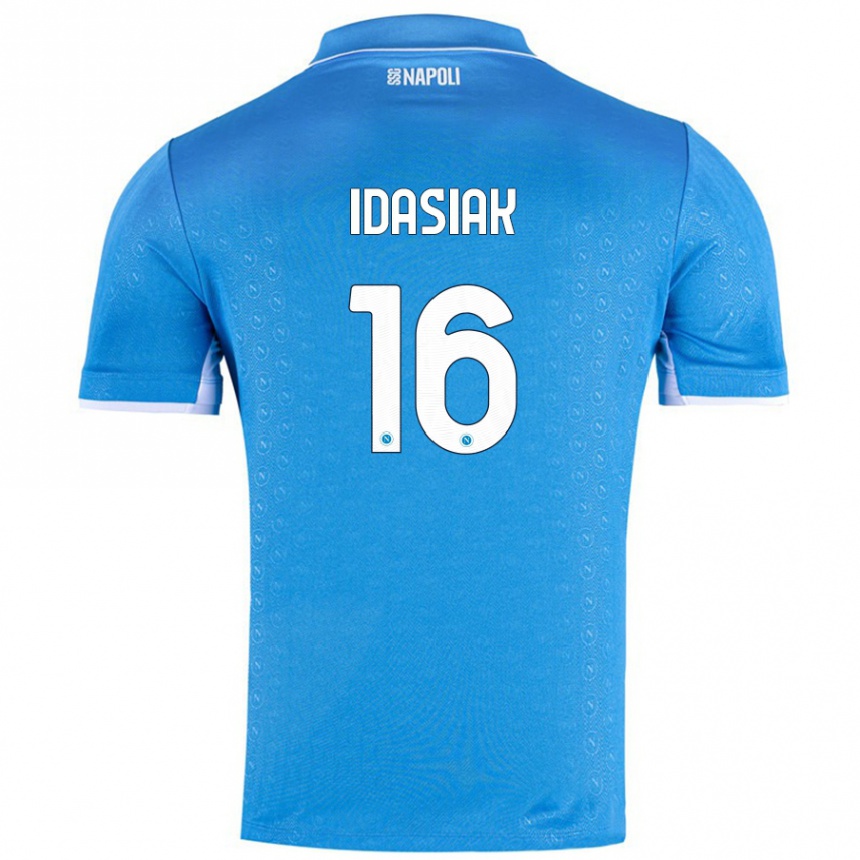 Gyermek Labdarúgás Hubert Idasiak #16 Ég Kék Hazai Jersey 2024/25 Mez Póló Ing