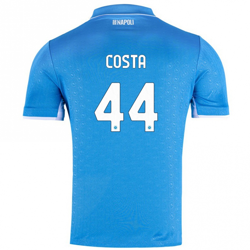 Gyermek Labdarúgás Filippo Costa #44 Ég Kék Hazai Jersey 2024/25 Mez Póló Ing