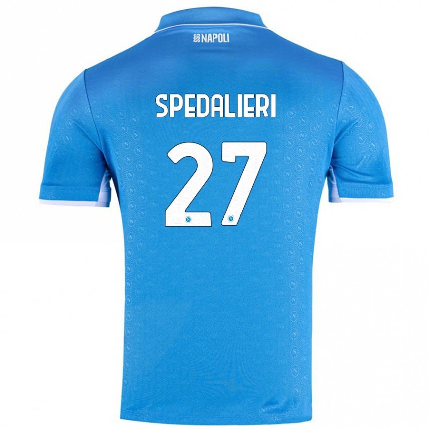 Gyermek Labdarúgás Johnatan Andrea Spedalieri #27 Ég Kék Hazai Jersey 2024/25 Mez Póló Ing