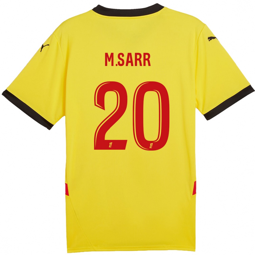 Gyermek Labdarúgás Malang Sarr #20 Sárga Piros Hazai Jersey 2024/25 Mez Póló Ing