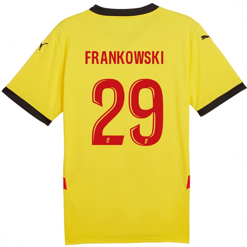 Gyermek Labdarúgás Przemyslaw Frankowski #29 Sárga Piros Hazai Jersey 2024/25 Mez Póló Ing