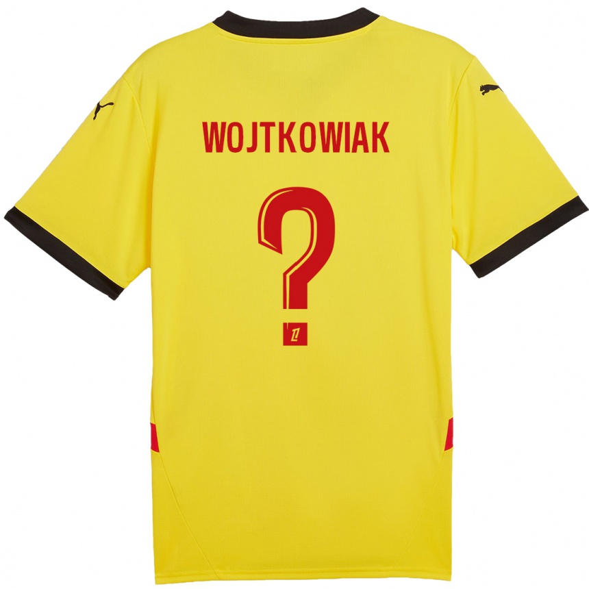 Gyermek Labdarúgás Valentin Wojtkowiak #0 Sárga Piros Hazai Jersey 2024/25 Mez Póló Ing