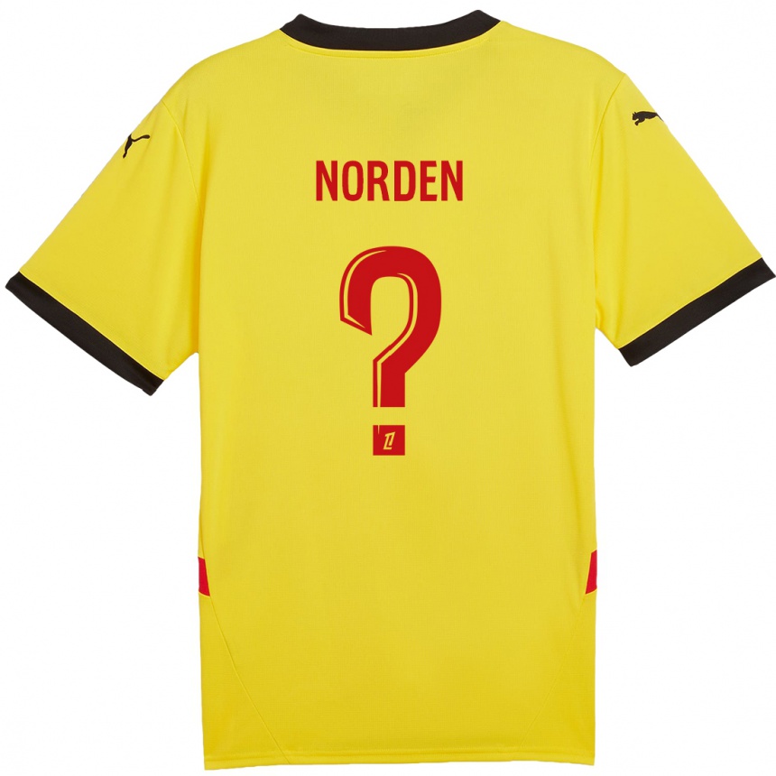 Gyermek Labdarúgás Doreen Norden #0 Sárga Piros Hazai Jersey 2024/25 Mez Póló Ing