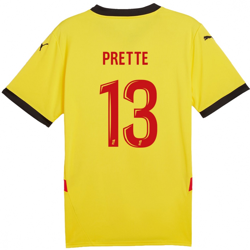 Gyermek Labdarúgás Andréa Prette #13 Sárga Piros Hazai Jersey 2024/25 Mez Póló Ing