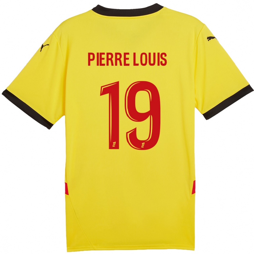 Gyermek Labdarúgás Dayana Pierre-Louis #19 Sárga Piros Hazai Jersey 2024/25 Mez Póló Ing