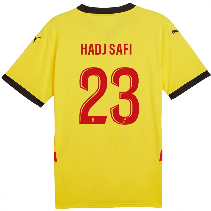 Gyermek Labdarúgás Souhina Hadj Safi #23 Sárga Piros Hazai Jersey 2024/25 Mez Póló Ing