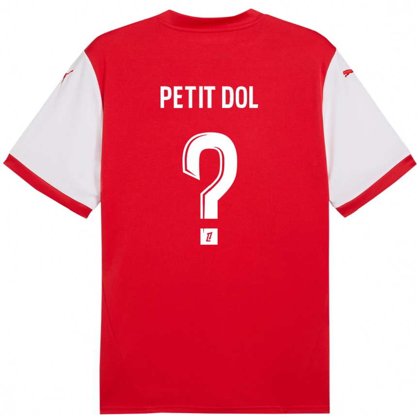 Gyermek Labdarúgás Alvin Petit Dol #0 Piros Fehér Hazai Jersey 2024/25 Mez Póló Ing