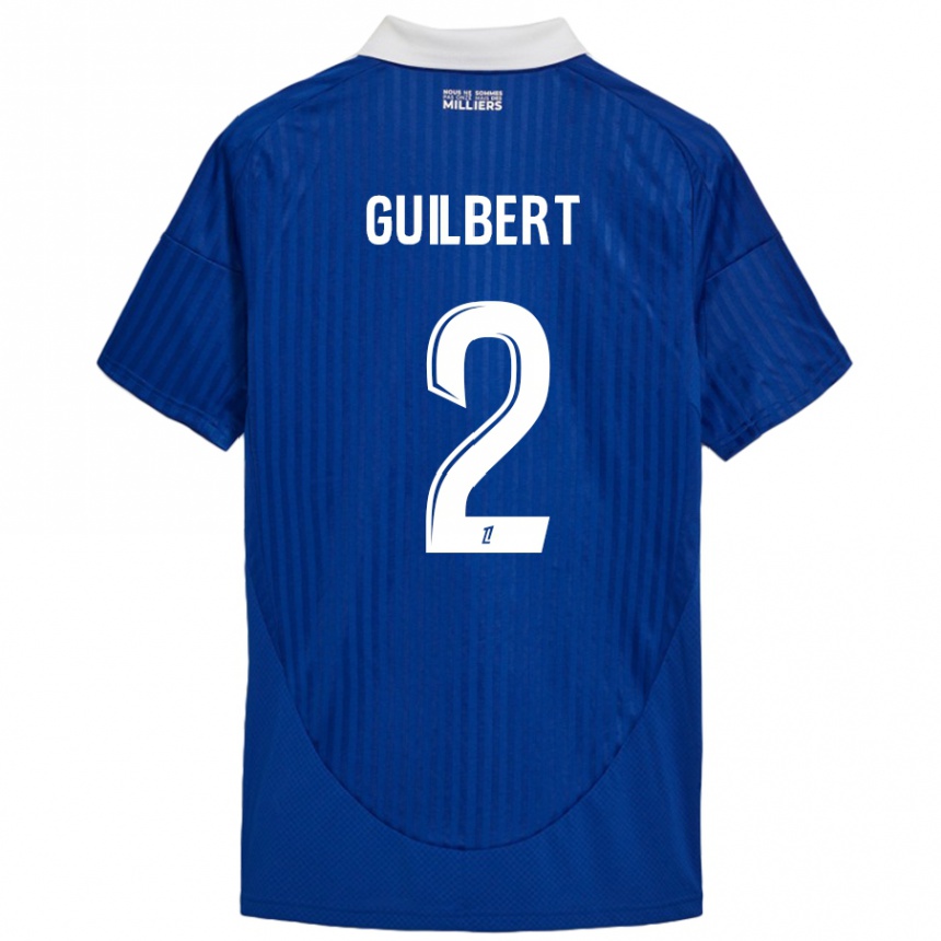 Gyermek Labdarúgás Frédéric Guilbert #2 Kék Fehér Hazai Jersey 2024/25 Mez Póló Ing