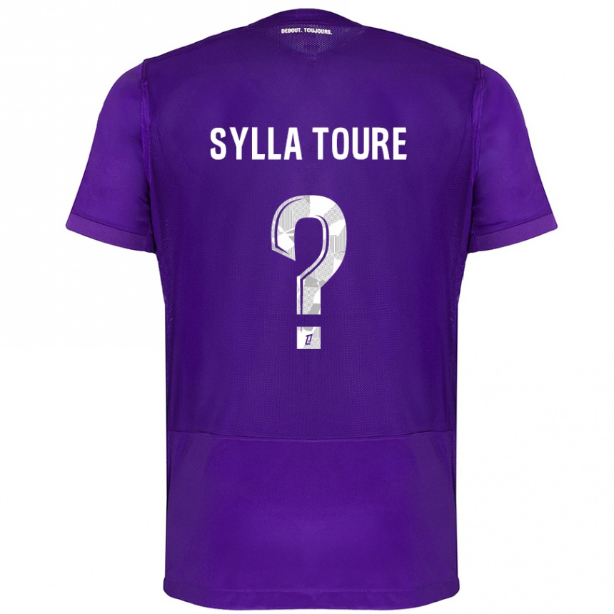 Gyermek Labdarúgás Ismael Sylla Touré #0 Lila Fehér Hazai Jersey 2024/25 Mez Póló Ing