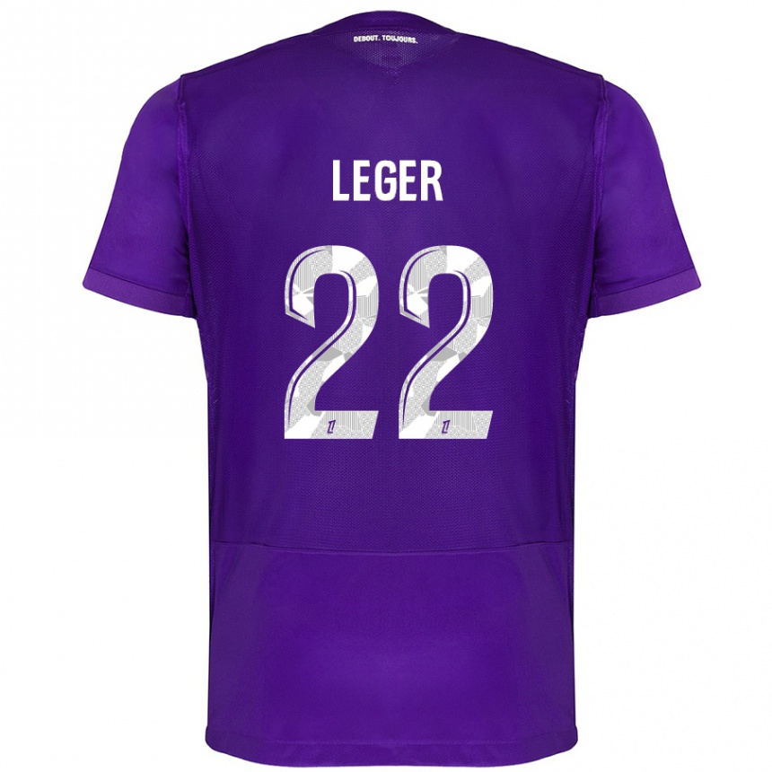 Gyermek Labdarúgás Christelle Léger #22 Lila Fehér Hazai Jersey 2024/25 Mez Póló Ing