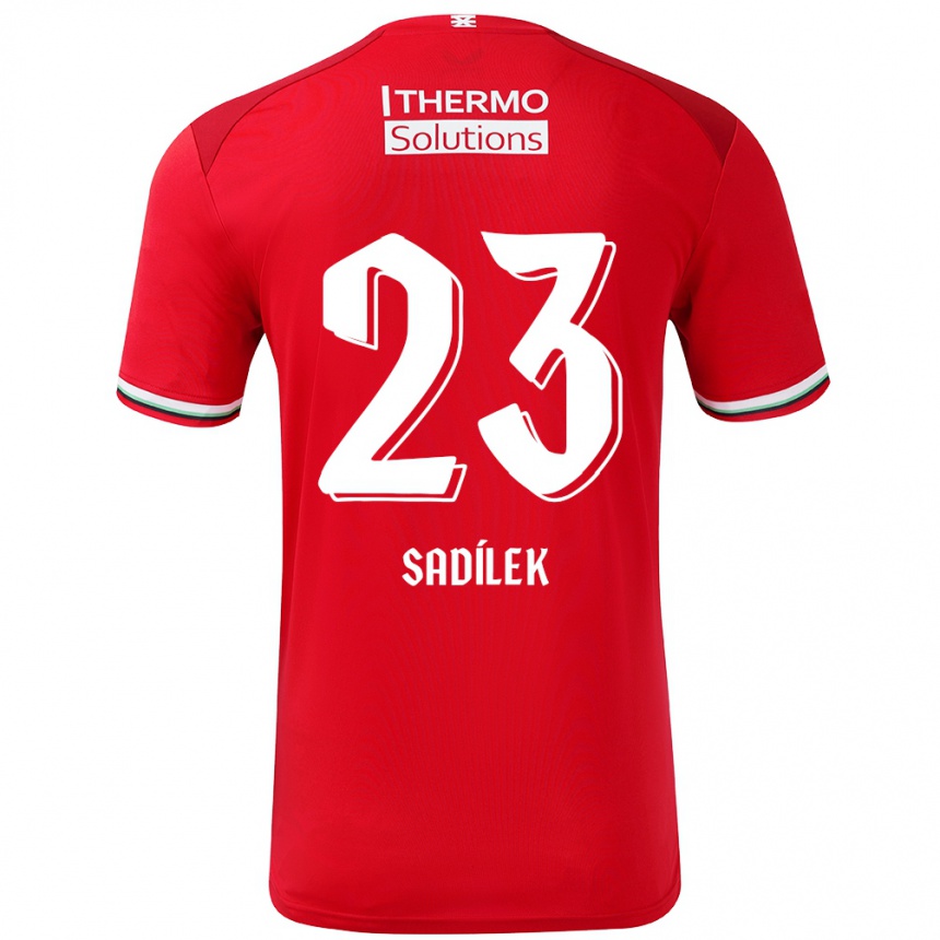 Gyermek Labdarúgás Michal Sadilek #23 Piros Fehér Hazai Jersey 2024/25 Mez Póló Ing