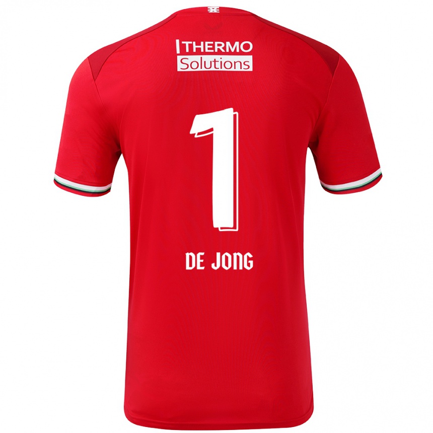 Gyermek Labdarúgás Daniëlle De Jong #1 Piros Fehér Hazai Jersey 2024/25 Mez Póló Ing