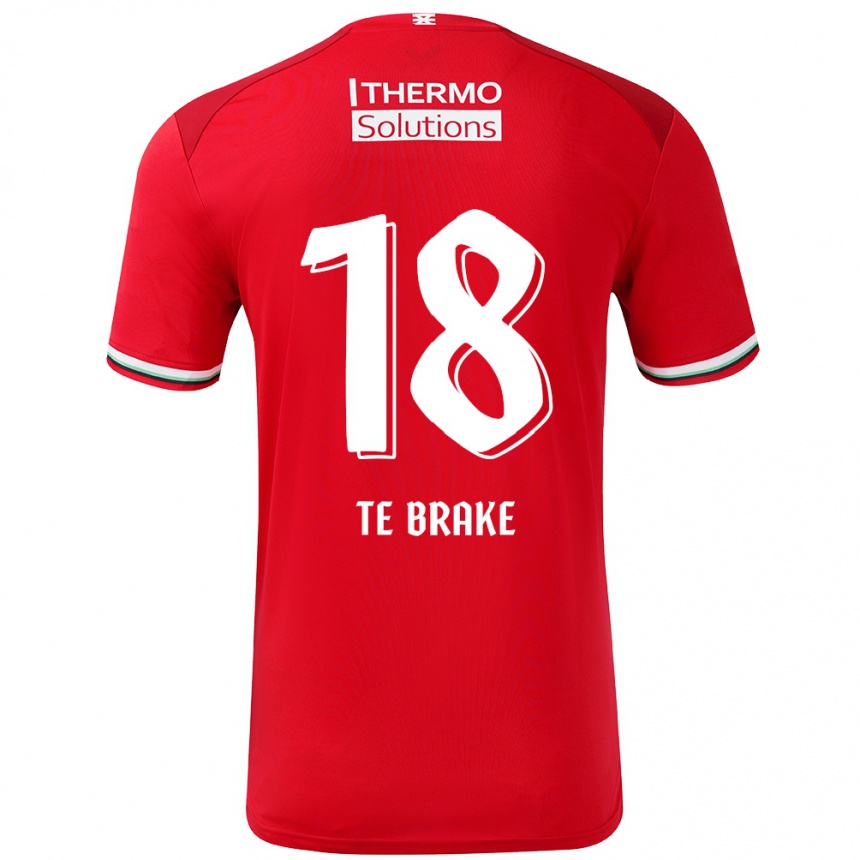 Gyermek Labdarúgás Sophie Te Brake #18 Piros Fehér Hazai Jersey 2024/25 Mez Póló Ing