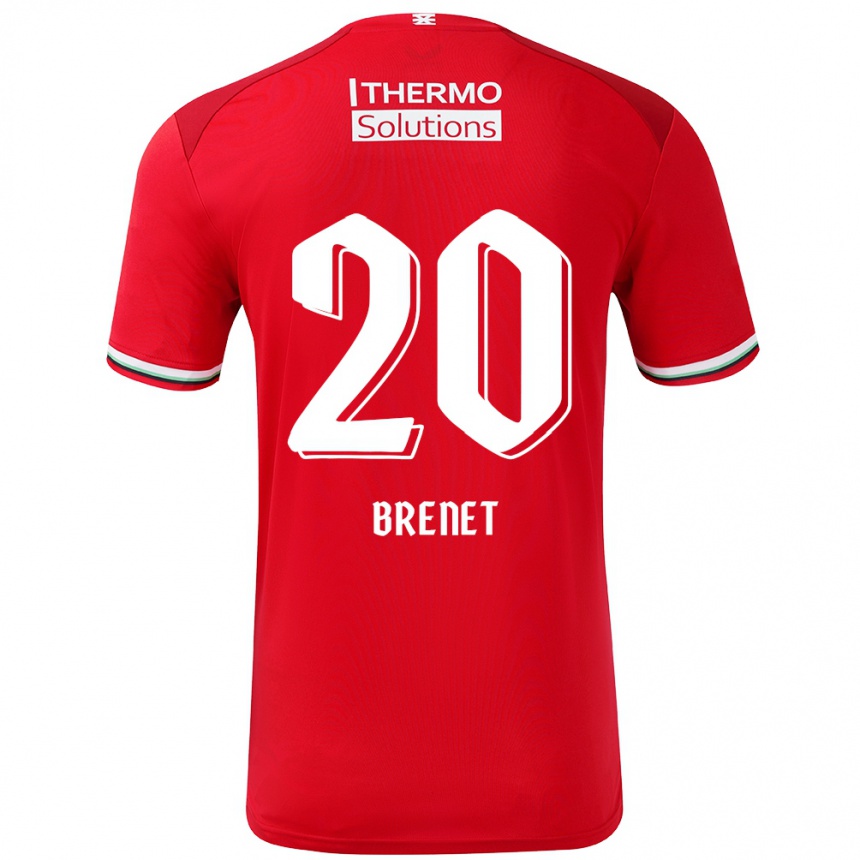 Gyermek Labdarúgás Joshua Brenet #20 Piros Fehér Hazai Jersey 2024/25 Mez Póló Ing