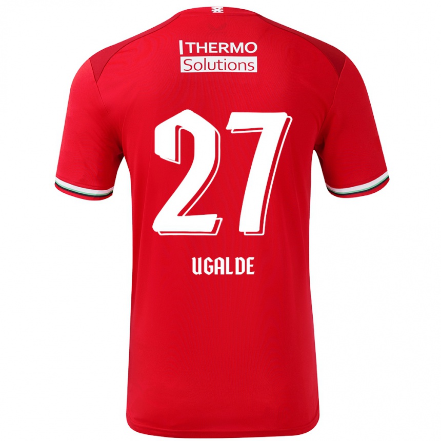 Gyermek Labdarúgás Manfred Ugalde #27 Piros Fehér Hazai Jersey 2024/25 Mez Póló Ing