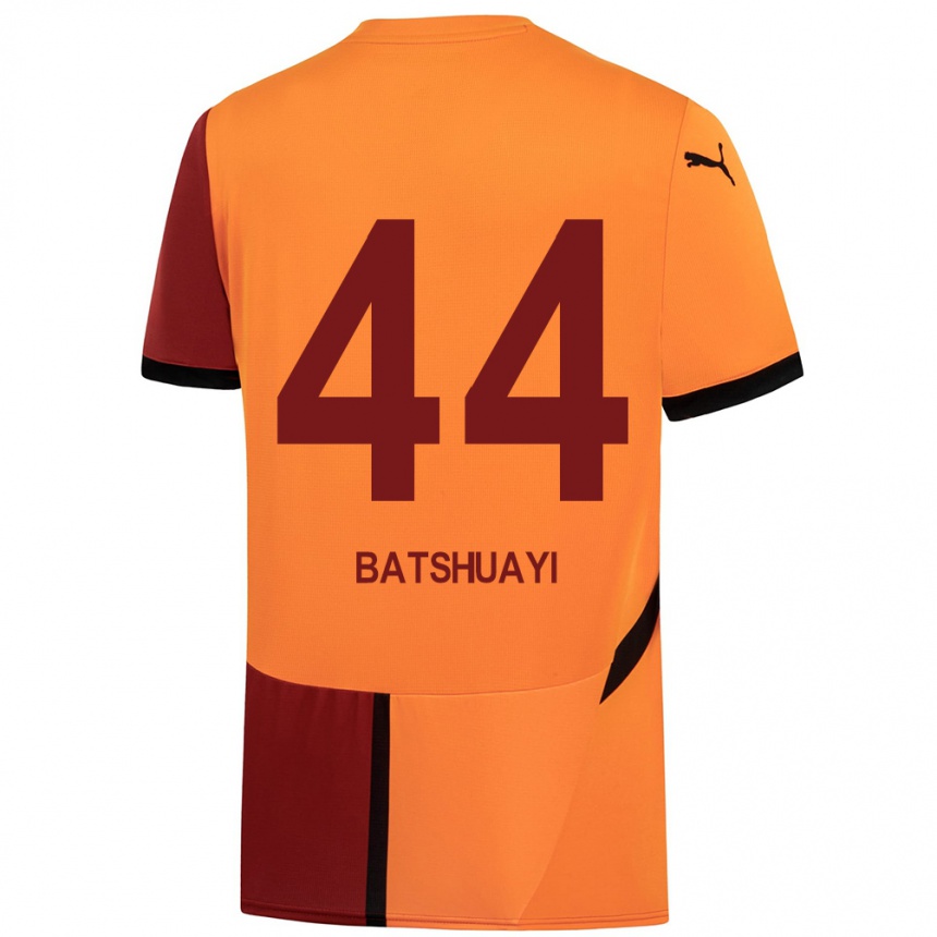 Gyermek Labdarúgás Michy Batshuayi #44 Sárga Piros Hazai Jersey 2024/25 Mez Póló Ing