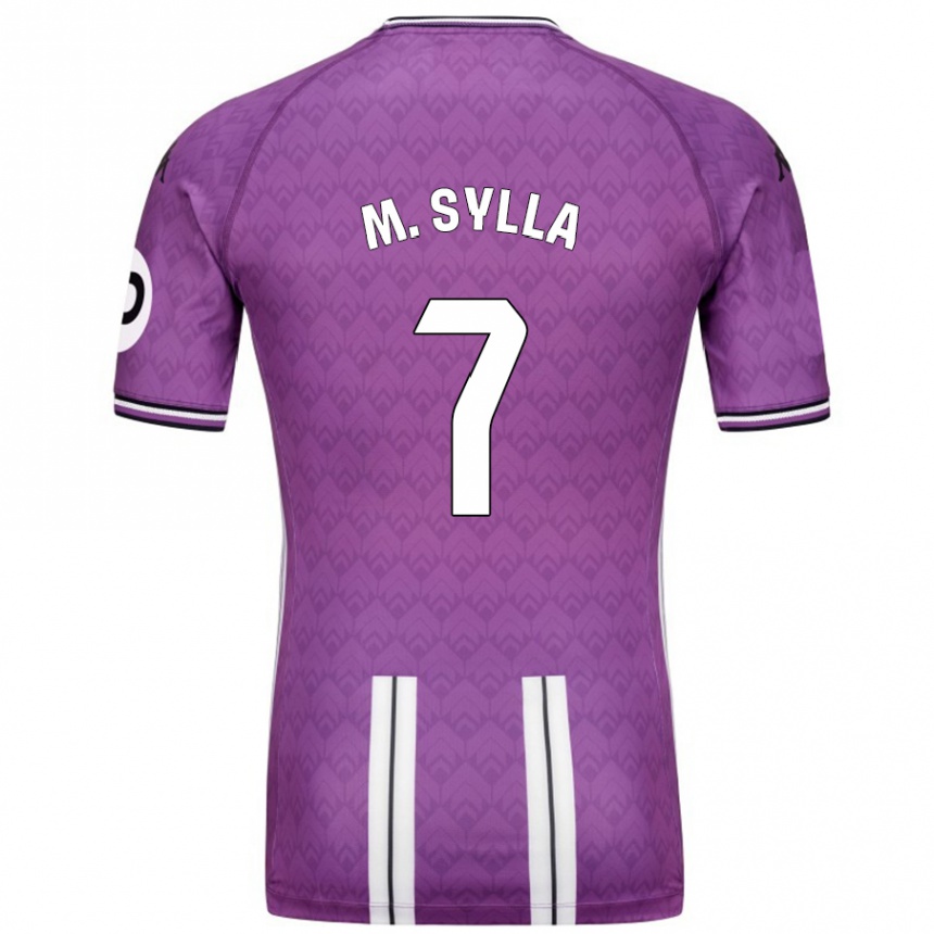 Gyermek Labdarúgás Mamadou Sylla #7 Lila Fehér Hazai Jersey 2024/25 Mez Póló Ing