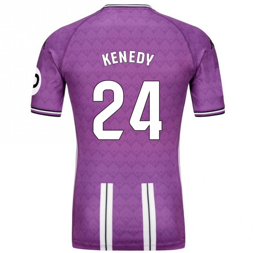 Gyermek Labdarúgás Kenedy #24 Lila Fehér Hazai Jersey 2024/25 Mez Póló Ing