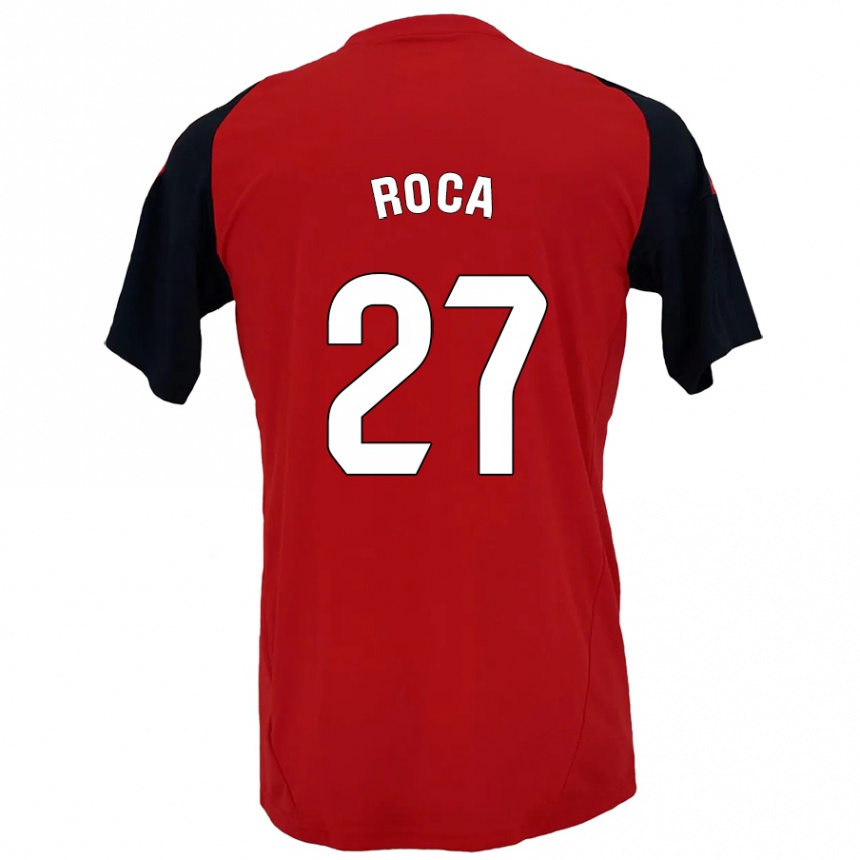 Gyermek Labdarúgás Joel Roca #27 Piros Fekete Hazai Jersey 2024/25 Mez Póló Ing