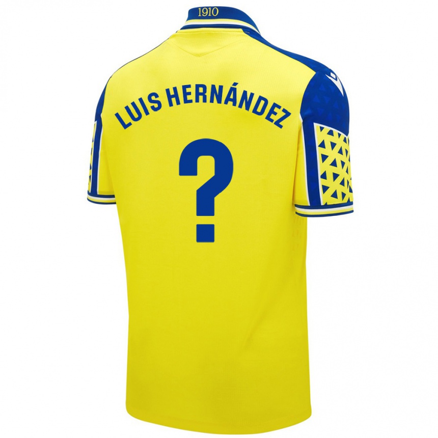 Gyermek Labdarúgás Luis Hernández #0 Sárga Kék Hazai Jersey 2024/25 Mez Póló Ing