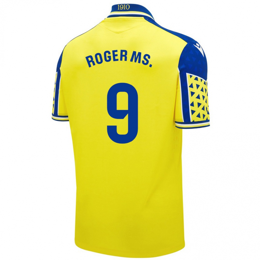 Gyermek Labdarúgás Roger Martí #9 Sárga Kék Hazai Jersey 2024/25 Mez Póló Ing