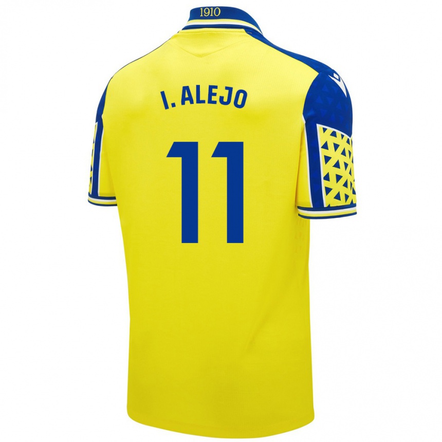 Gyermek Labdarúgás Iván Alejo #11 Sárga Kék Hazai Jersey 2024/25 Mez Póló Ing