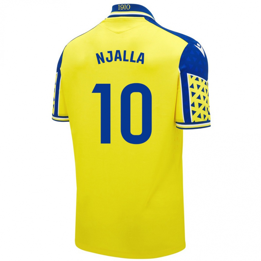 Gyermek Labdarúgás Nico Njalla #10 Sárga Kék Hazai Jersey 2024/25 Mez Póló Ing