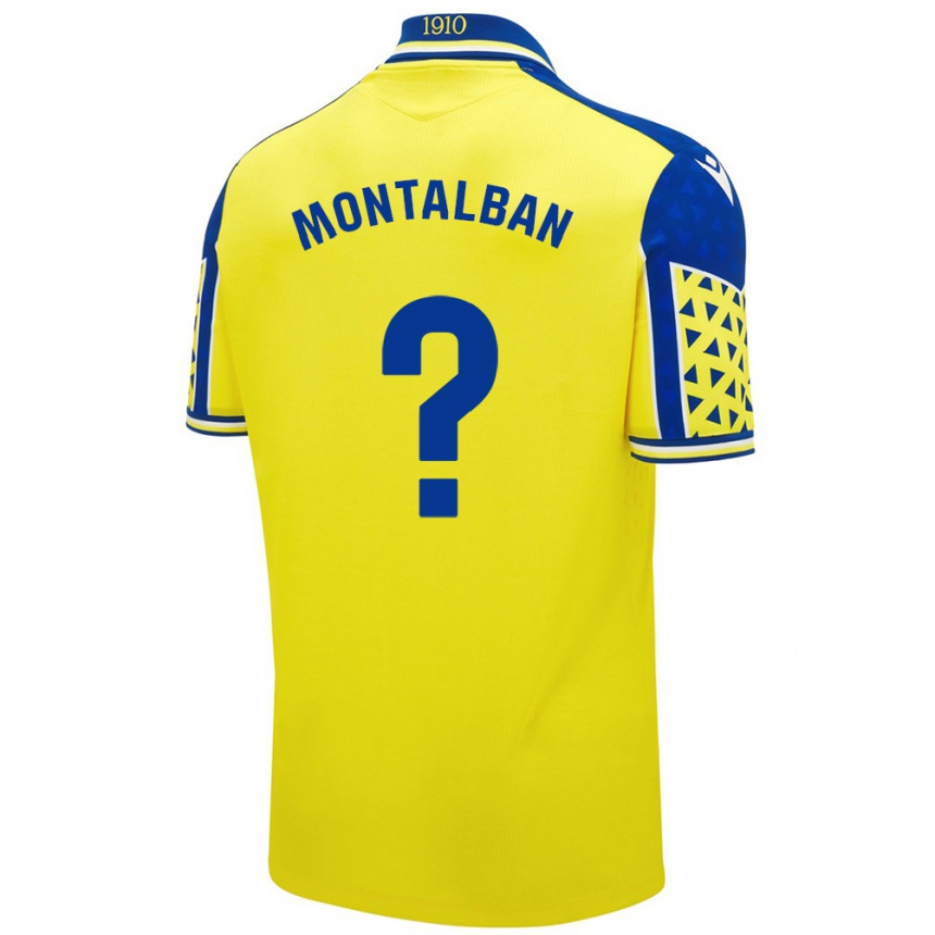 Gyermek Labdarúgás Sergio Montalbán #0 Sárga Kék Hazai Jersey 2024/25 Mez Póló Ing