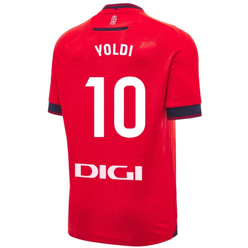 Gyermek Labdarúgás Ander Yoldi #10 Piros Fehér Hazai Jersey 2024/25 Mez Póló Ing