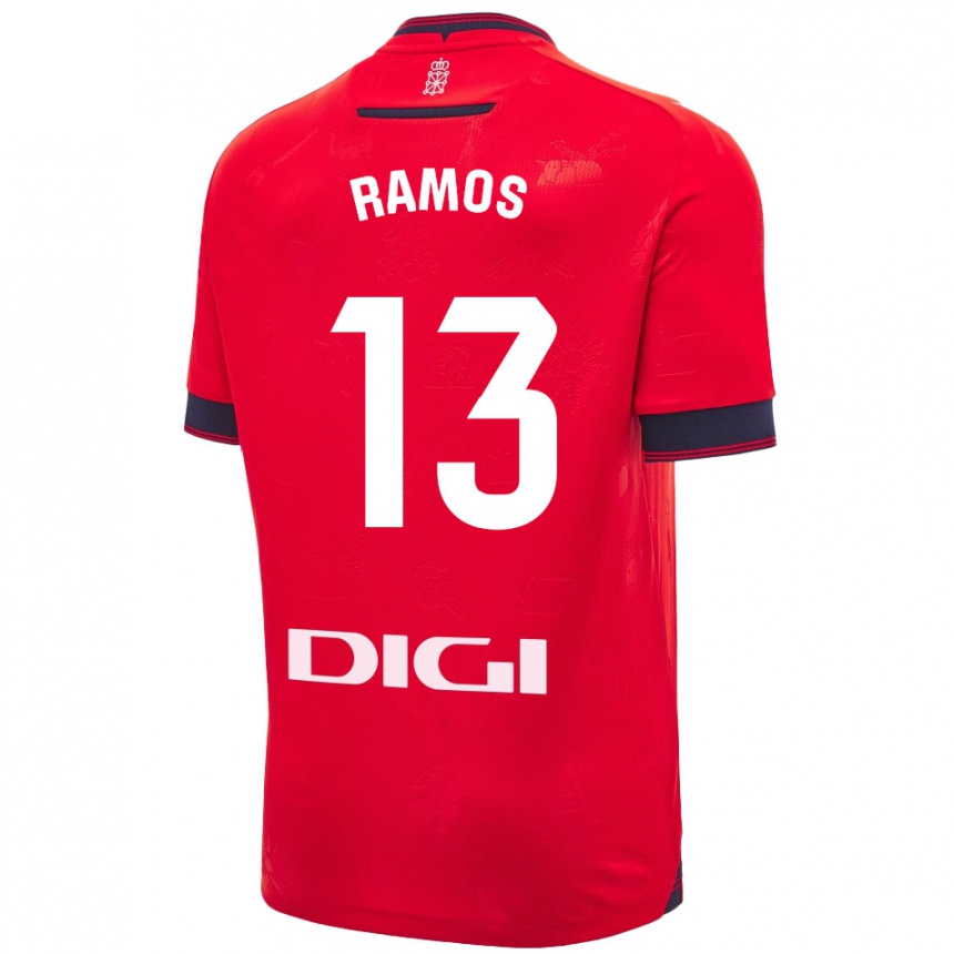 Gyermek Labdarúgás Darío Ramos #13 Piros Fehér Hazai Jersey 2024/25 Mez Póló Ing