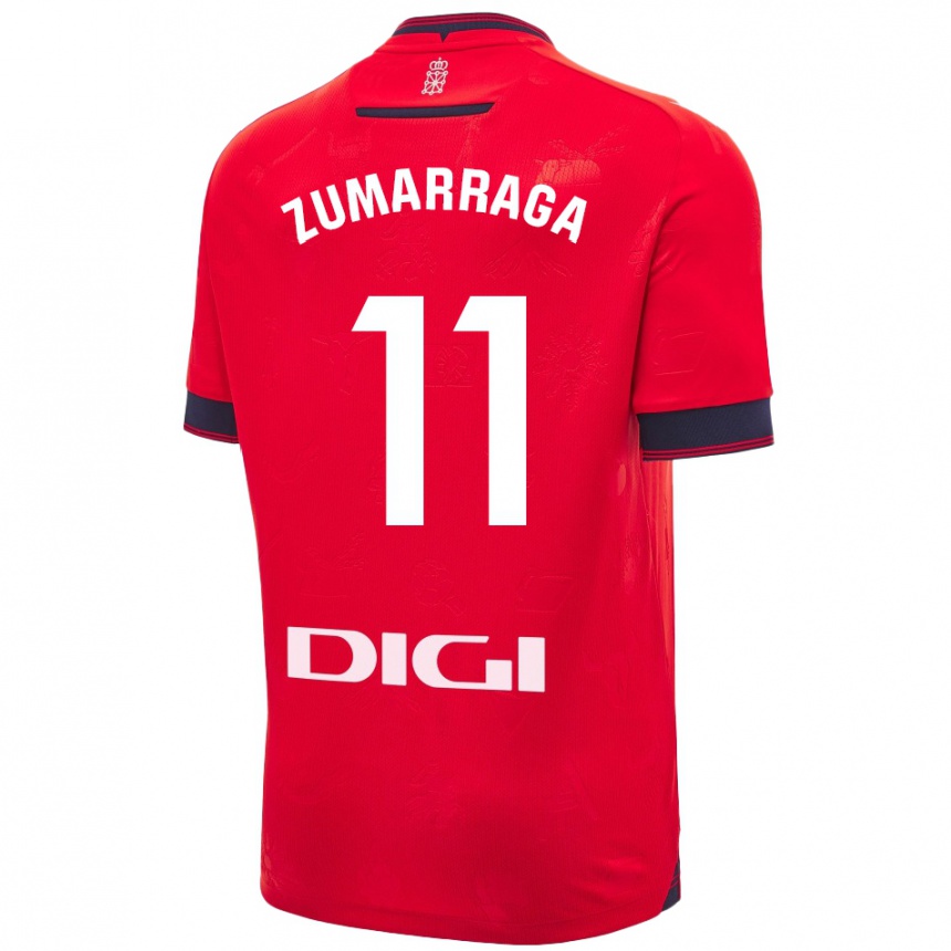 Gyermek Labdarúgás Aitana Zumárraga Garde #11 Piros Fehér Hazai Jersey 2024/25 Mez Póló Ing