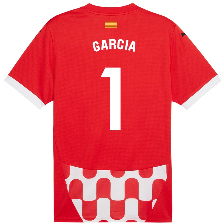 Gyermek Labdarúgás Lucas García #1 Piros Fehér Hazai Jersey 2024/25 Mez Póló Ing