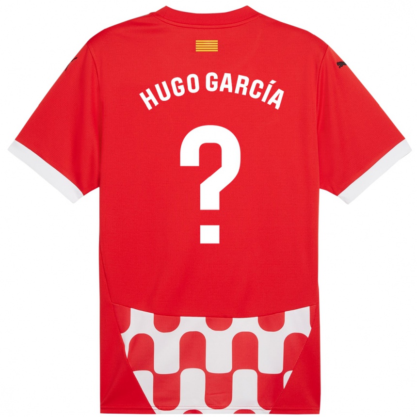 Gyermek Labdarúgás Hugo García #0 Piros Fehér Hazai Jersey 2024/25 Mez Póló Ing