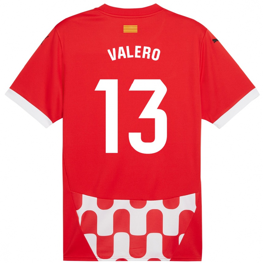 Gyermek Labdarúgás Eliana Valero #13 Piros Fehér Hazai Jersey 2024/25 Mez Póló Ing