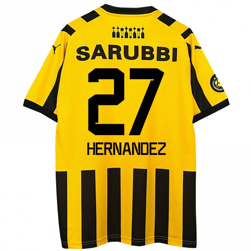 Gyermek Labdarúgás Lucas Hernández #27 Sárga Fekete Hazai Jersey 2024/25 Mez Póló Ing