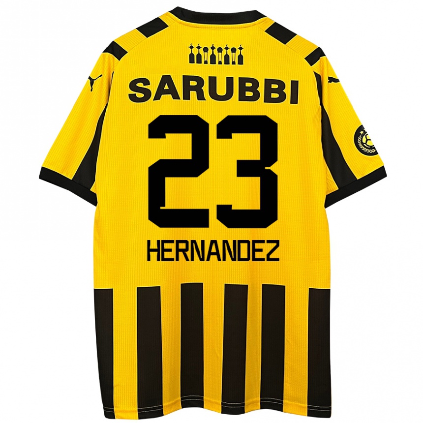 Gyermek Labdarúgás Abel Hernández #23 Sárga Fekete Hazai Jersey 2024/25 Mez Póló Ing