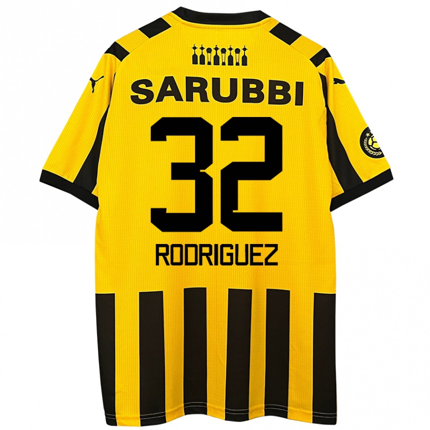 Gyermek Labdarúgás Randall Rodríguez #32 Sárga Fekete Hazai Jersey 2024/25 Mez Póló Ing