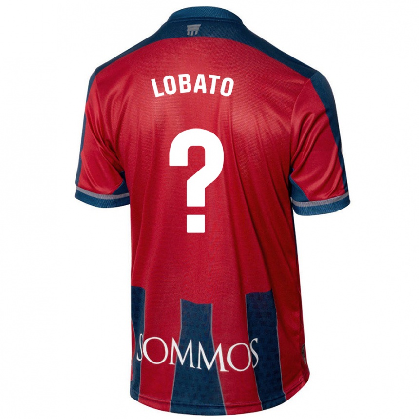 Gyermek Labdarúgás Guille Lobato #0 Piros Kék Hazai Jersey 2024/25 Mez Póló Ing