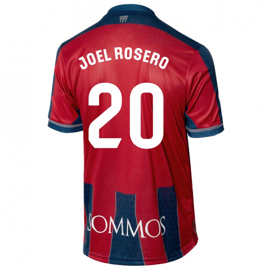 Gyermek Labdarúgás Alexis Joel Rosero #20 Piros Kék Hazai Jersey 2024/25 Mez Póló Ing