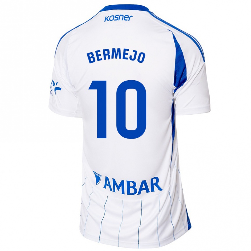 Gyermek Labdarúgás Sergio Bermejo #10 Piros Fehér Hazai Jersey 2024/25 Mez Póló Ing