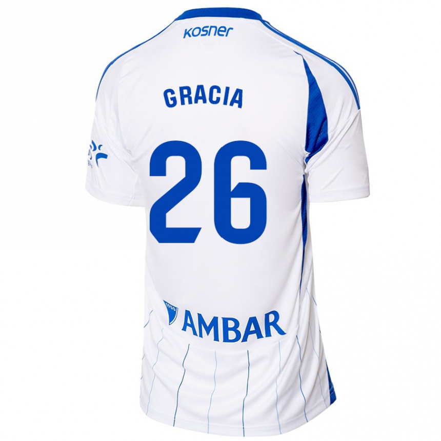 Gyermek Labdarúgás Gori Gracia #26 Piros Fehér Hazai Jersey 2024/25 Mez Póló Ing