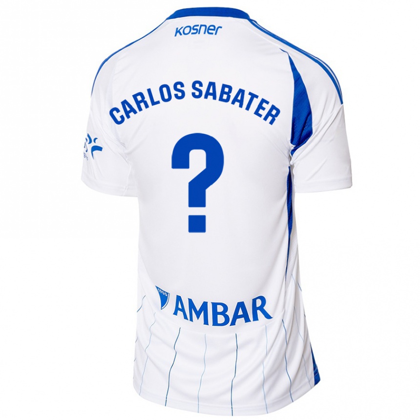 Gyermek Labdarúgás Juan Carlos Sabater #0 Piros Fehér Hazai Jersey 2024/25 Mez Póló Ing