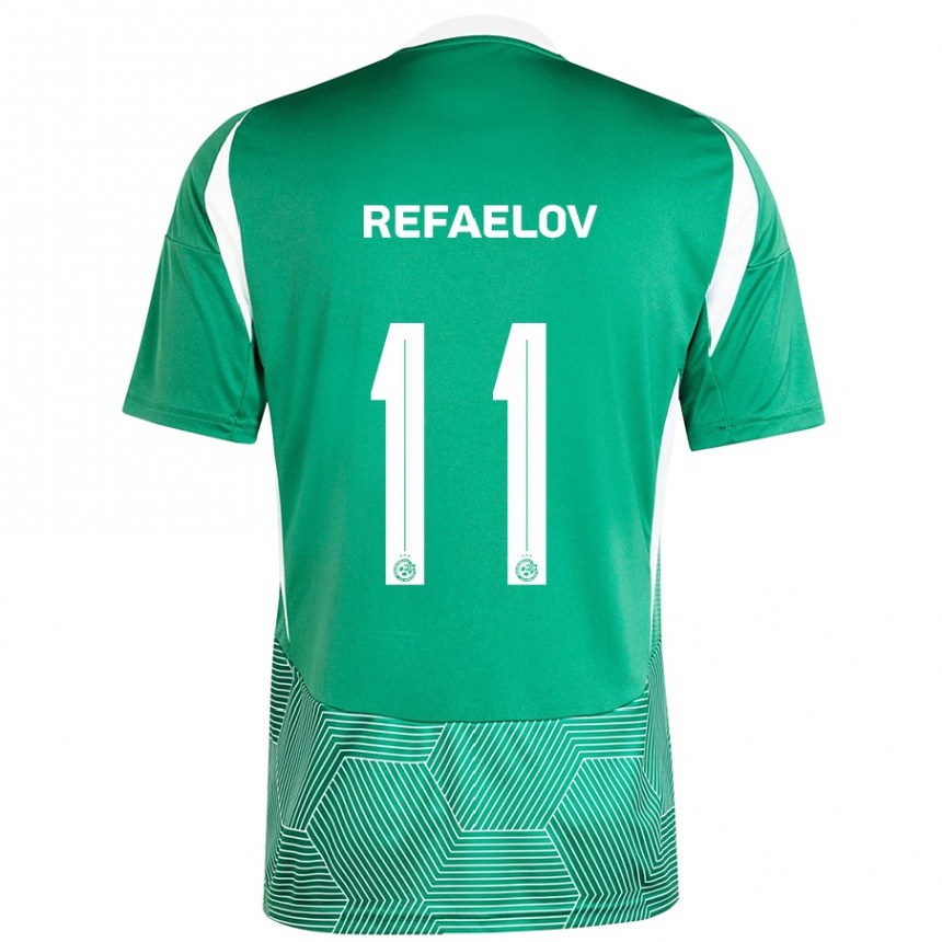 Gyermek Labdarúgás Lior Refaelov #11 Zöld Fehér Hazai Jersey 2024/25 Mez Póló Ing