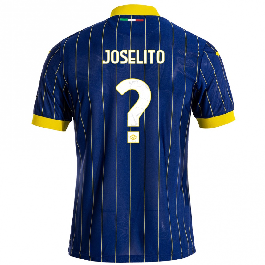 Gyermek Labdarúgás Joselito #0 Kék Sárga Hazai Jersey 2024/25 Mez Póló Ing