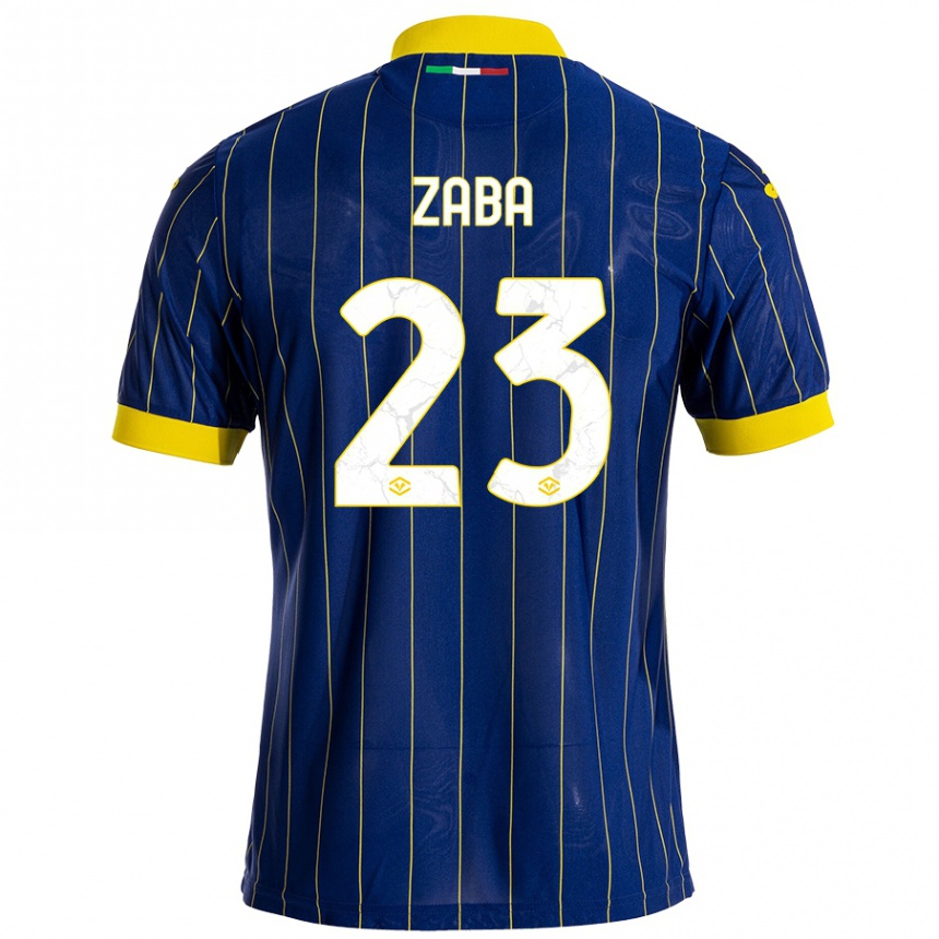 Gyermek Labdarúgás Nelson Zaba #23 Kék Sárga Hazai Jersey 2024/25 Mez Póló Ing