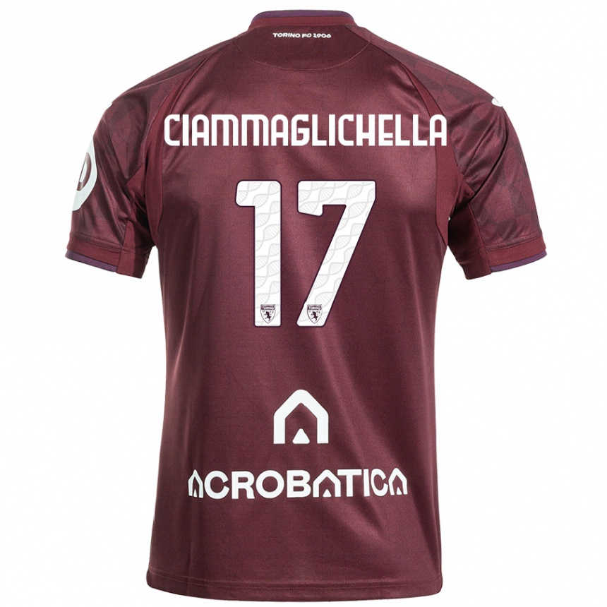 Gyermek Labdarúgás Aaron Ciammaglichella #17 Barna Fehér Hazai Jersey 2024/25 Mez Póló Ing