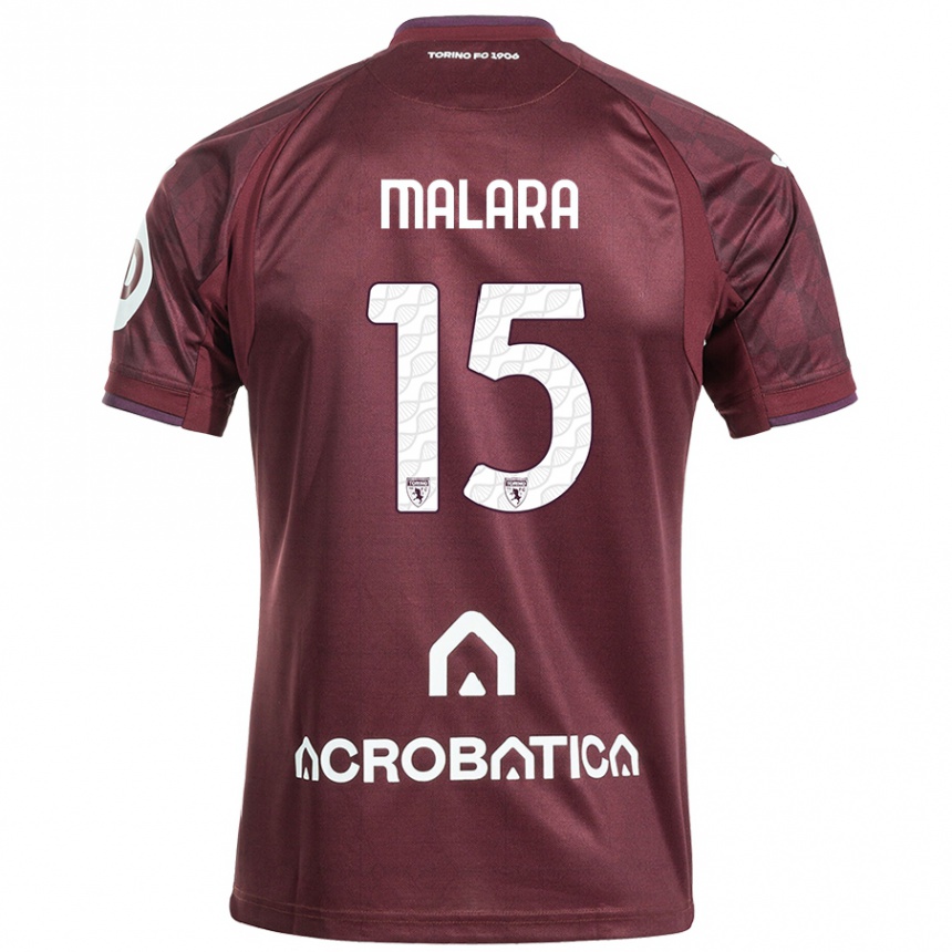 Gyermek Labdarúgás Sara Malara #15 Barna Fehér Hazai Jersey 2024/25 Mez Póló Ing