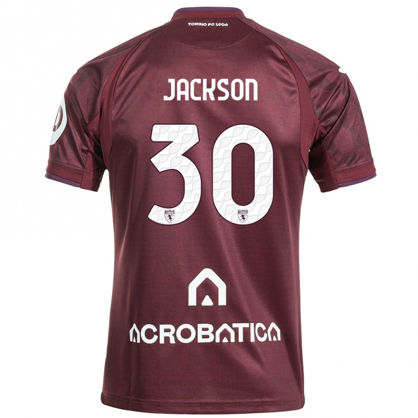 Gyermek Labdarúgás Michael Jackson #30 Barna Fehér Hazai Jersey 2024/25 Mez Póló Ing