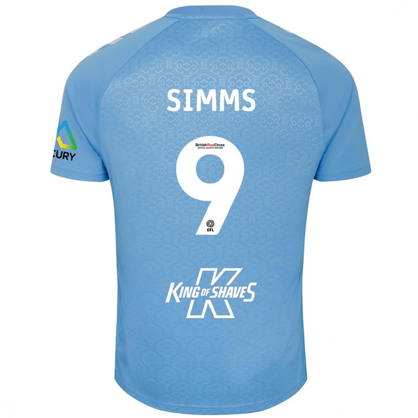 Gyermek Labdarúgás Ellis Simms #9 Kék Fehér Hazai Jersey 2024/25 Mez Póló Ing